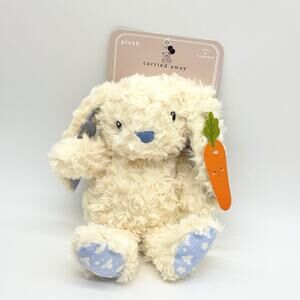 Carried Away Shaggy Cream With Blue Moon & Stars Bunny Rabbit Easter Plush NEW